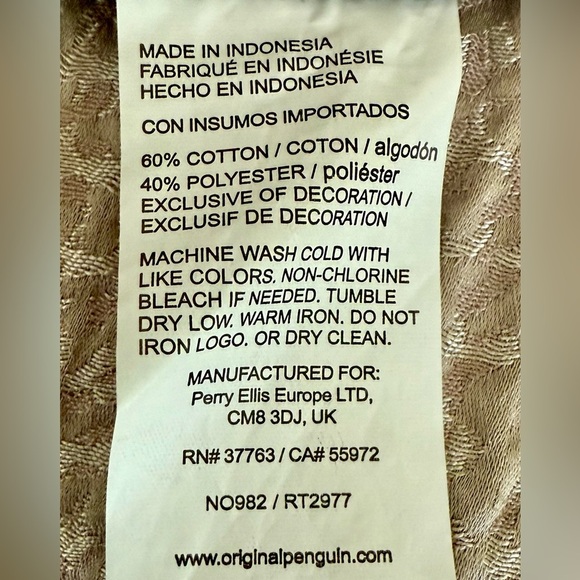 Original Penguin Blue Plaid Shirt XL Heritage Preppy Munsingwear Cotton Blend - Picture 7 of 7